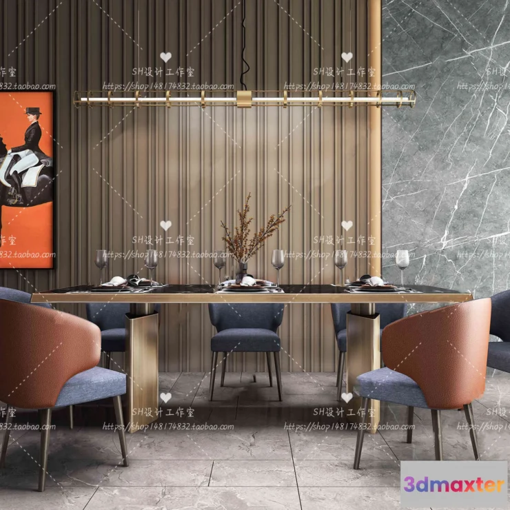 1127678 - Table And Chairs - 3D Models - 0974