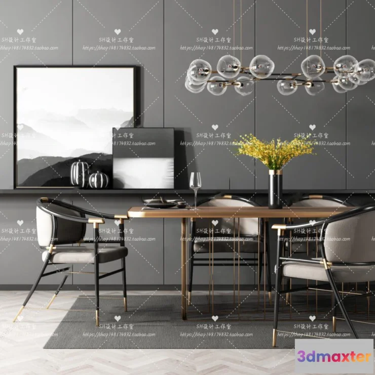 1127682 - Table And Chairs - 3D Models - 0976