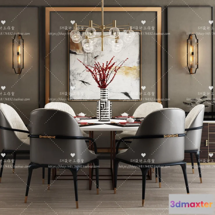 1127684 - Table And Chairs - 3D Models - 0977