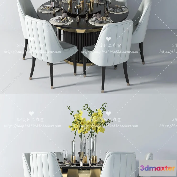 1127700 - Table And Chairs - 3D Models - 0985