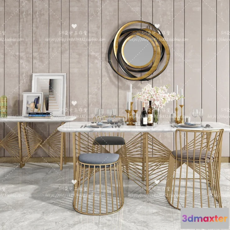 1127710 - Table And Chairs - 3D Models - 0990