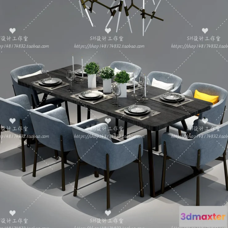 1127714 - Table And Chairs - 3D Models - 0992