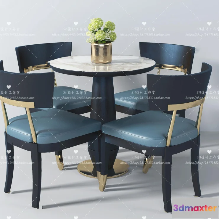1127720 - Table And Chairs - 3D Models - 0995
