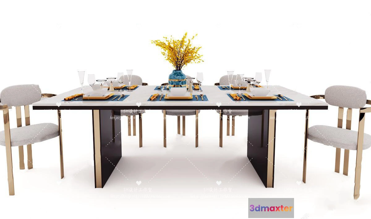 1127722 - Table And Chairs - 3D Models - 0996