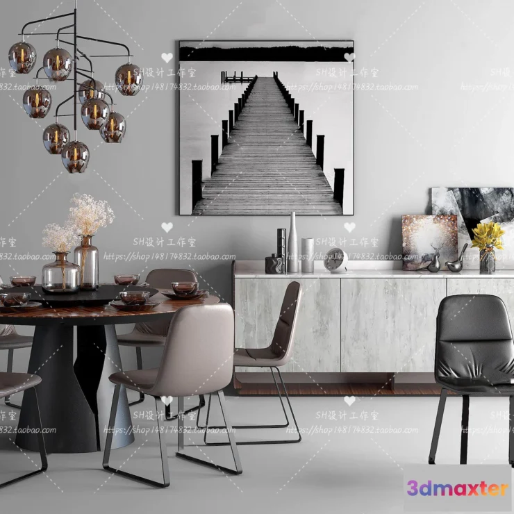 1127734 - Table And Chairs - 3D Models - 1002