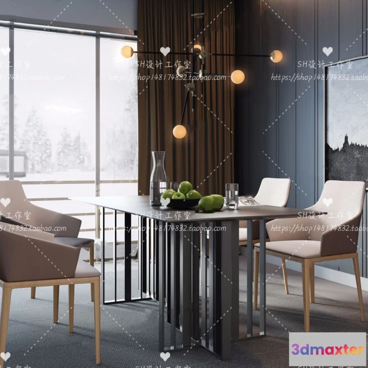 1127736 - Table And Chairs - 3D Models - 1003