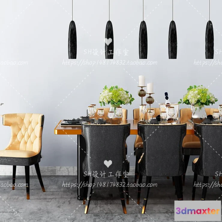 1127740 - Table And Chairs - 3D Models - 1005