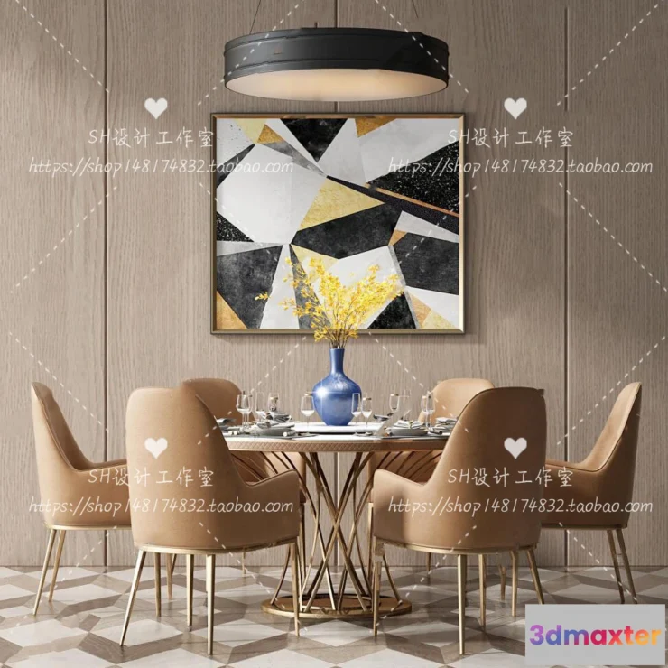 1127742 - Table And Chairs - 3D Models - 1006