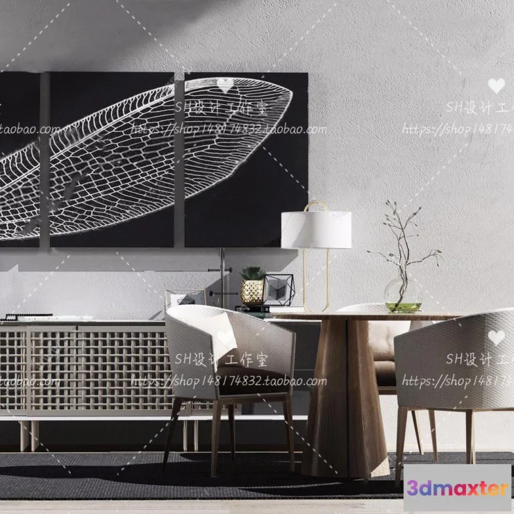 1127744 - Table And Chairs - 3D Models - 1007