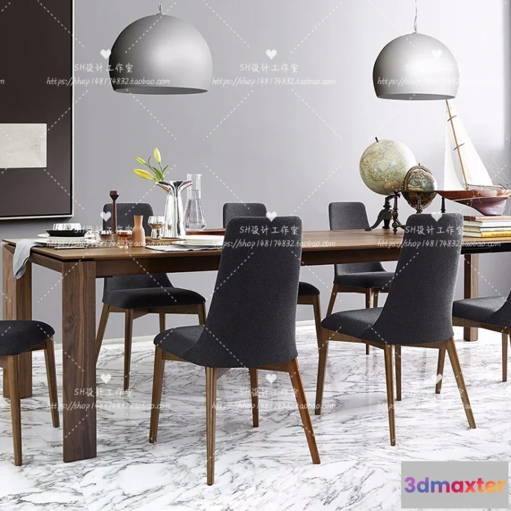 1127750 - Table And Chairs - 3D Models - 1010