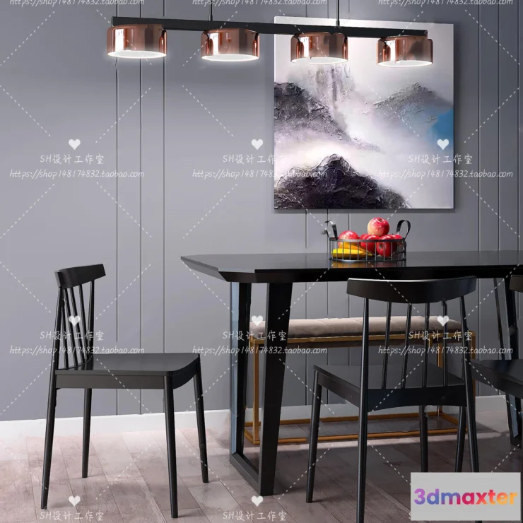 1127758 - Table And Chairs - 3D Models - 1014