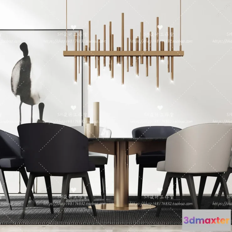 1127768 - Table And Chairs - 3D Models - 1019