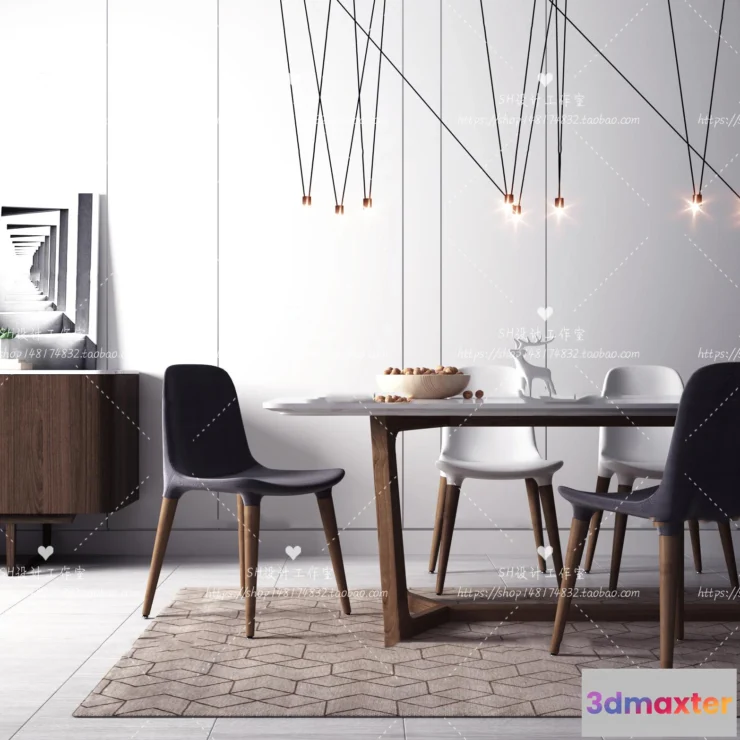 1127774 - Table And Chairs - 3D Models - 1022