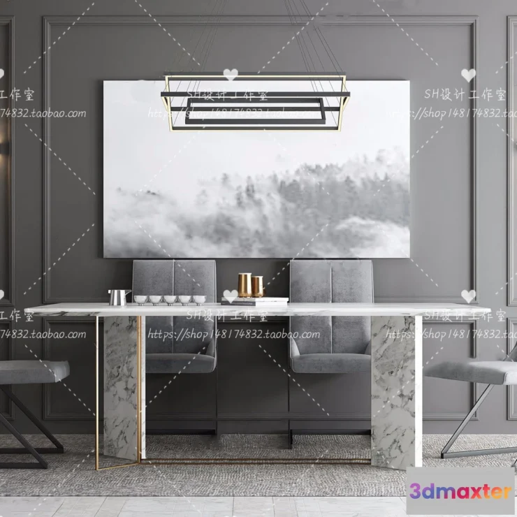 1127780 - Table And Chairs - 3D Models - 1025