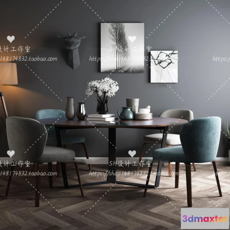 1127784 - Table And Chairs - 3D Models - 1027