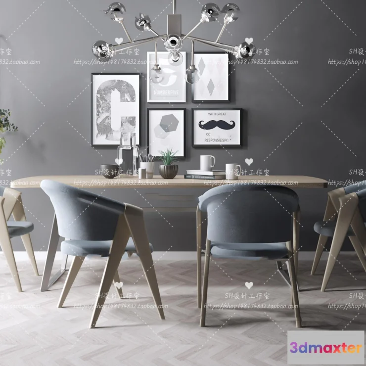 1127788 - Table And Chairs - 3D Models - 1029