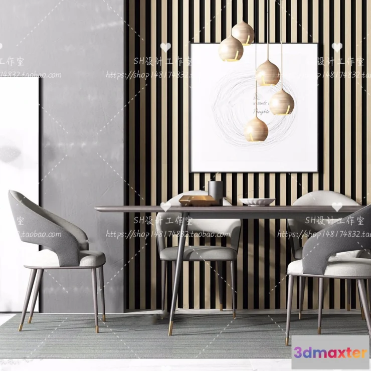 1127798 - Table And Chairs - 3D Models - 1034