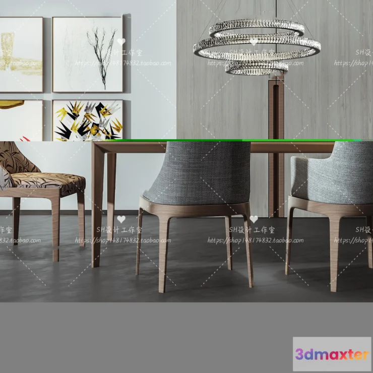 1127800 - Table And Chairs - 3D Models - 1035