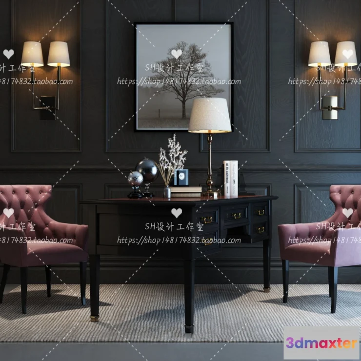 1127820 - Table And Chairs - 3D Models - 1045