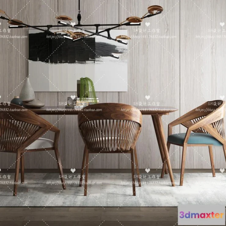 1127828 - Table And Chairs - 3D Models - 1049