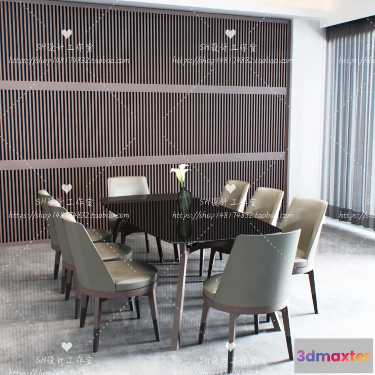 1127832 - Table And Chairs - 3D Models - 1051