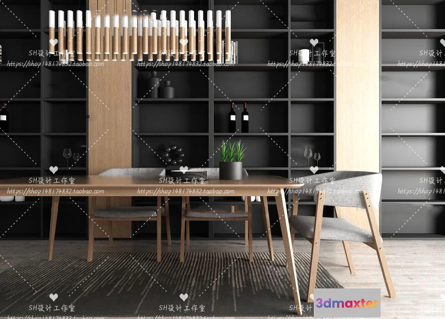 1127836 - Table And Chairs - 3D Models - 1053