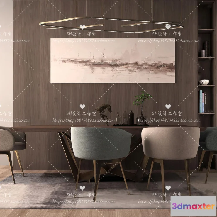 1127842 - Table And Chairs - 3D Models - 1056