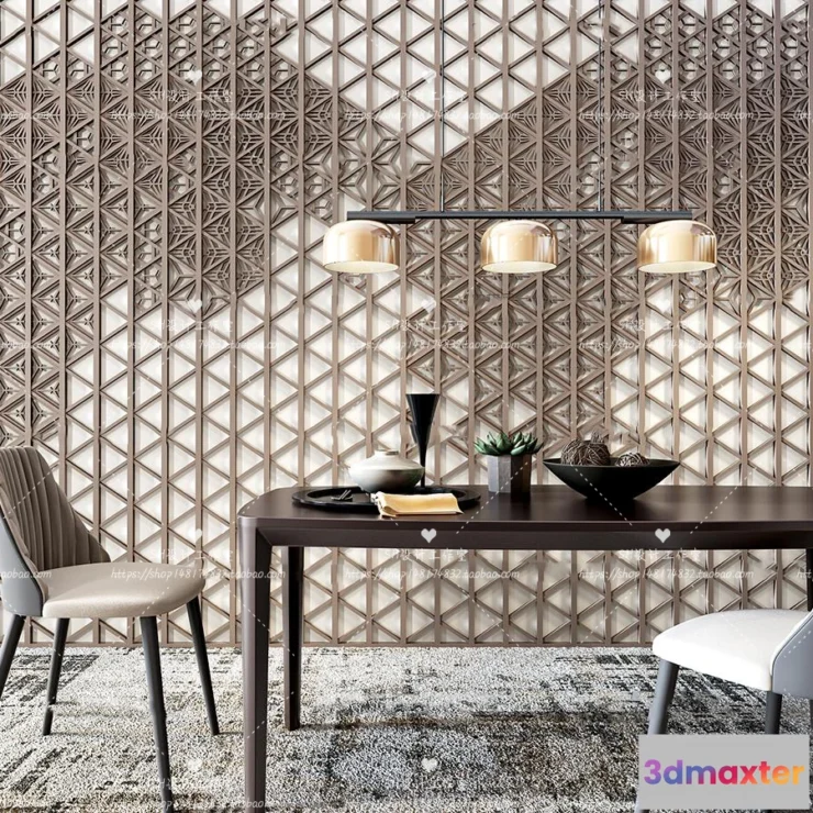 1127844 - Table And Chairs - 3D Models - 1057