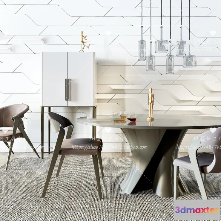 1127854 - Table And Chairs - 3D Models - 1062