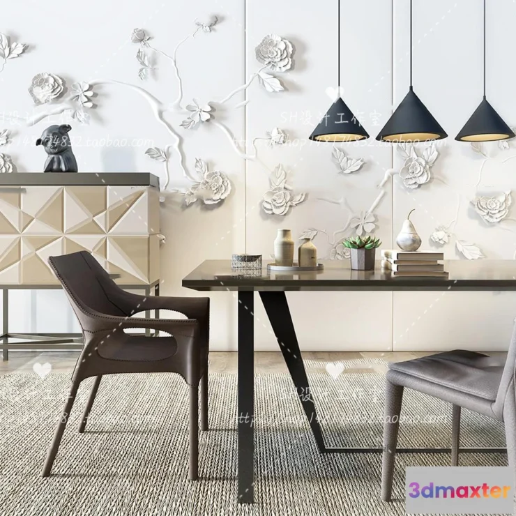 1127860 - Table And Chairs - 3D Models - 1065