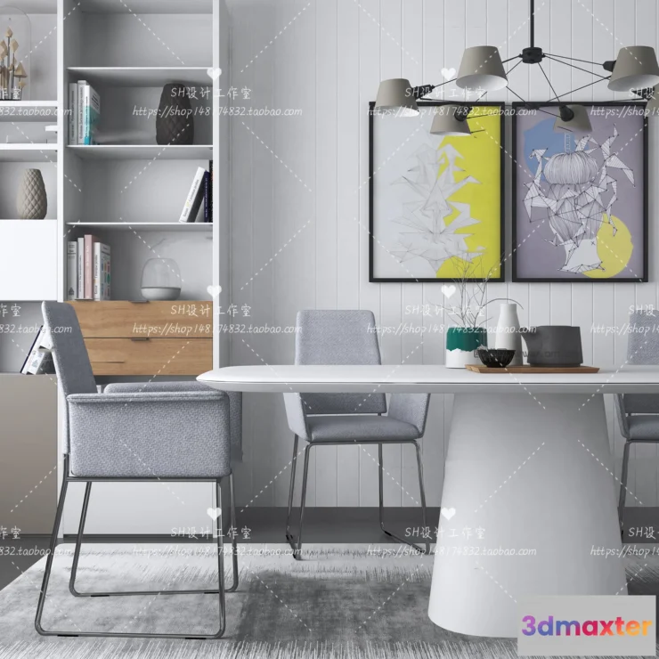 1127862 - Table And Chairs - 3D Models - 1066