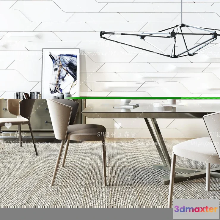 1127864 - Table And Chairs - 3D Models - 1067