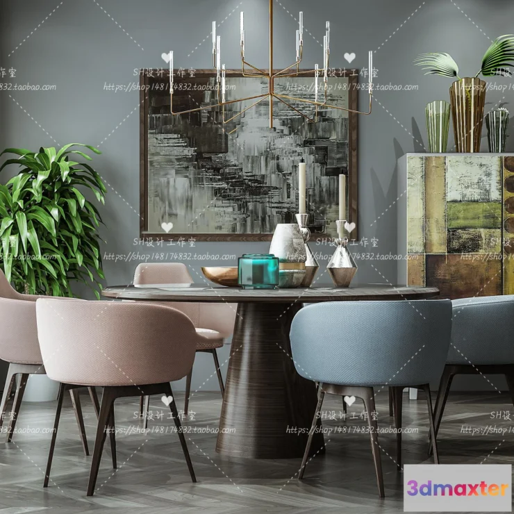 1127866 - Table And Chairs - 3D Models - 1068