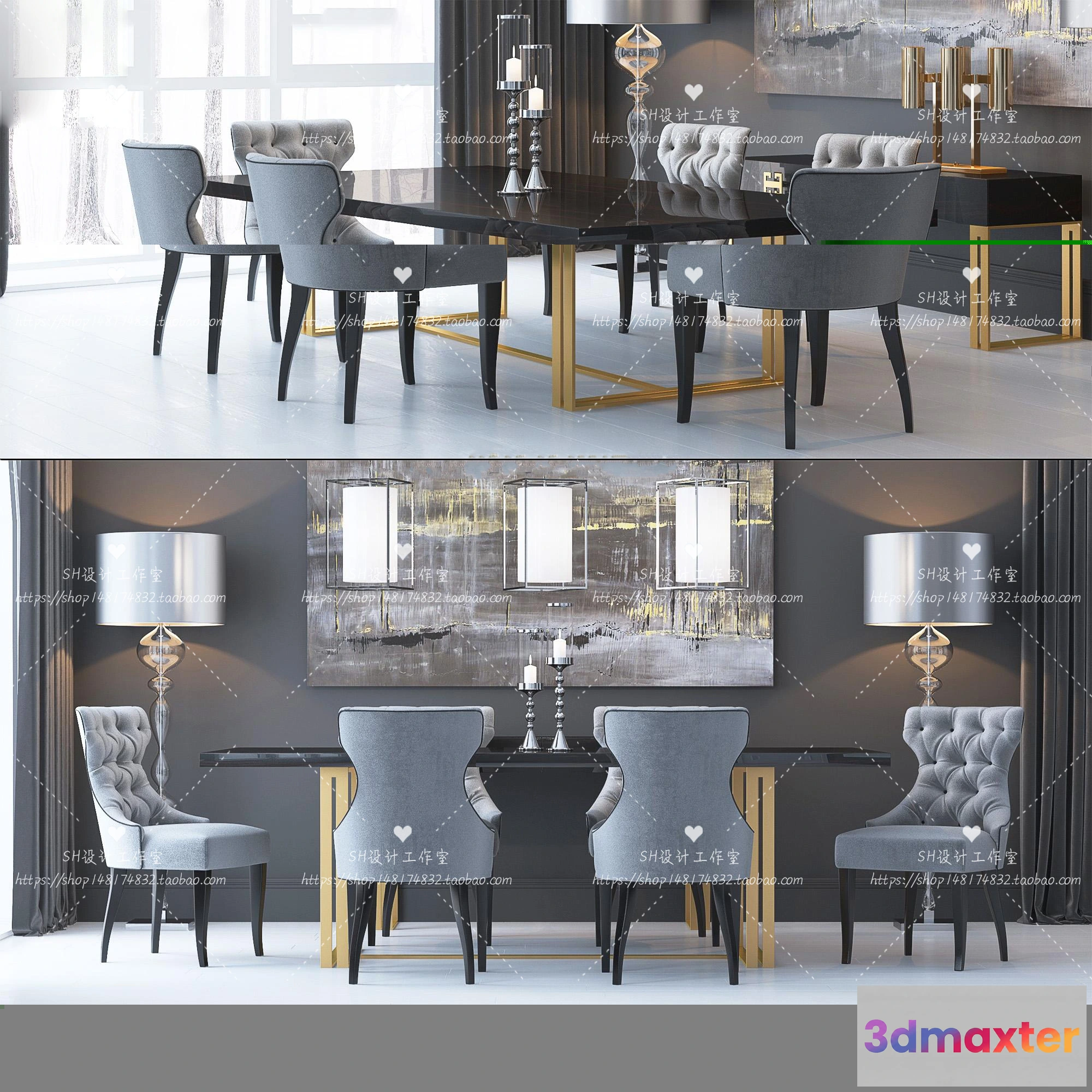 1127872 - Table And Chairs - 3D Models - 1071