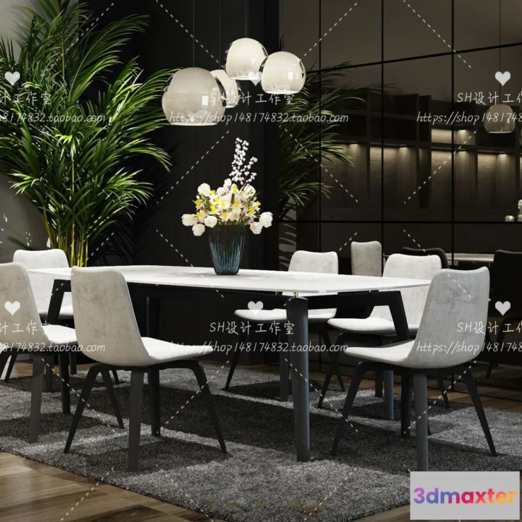 1127874 - Table And Chairs - 3D Models - 1072