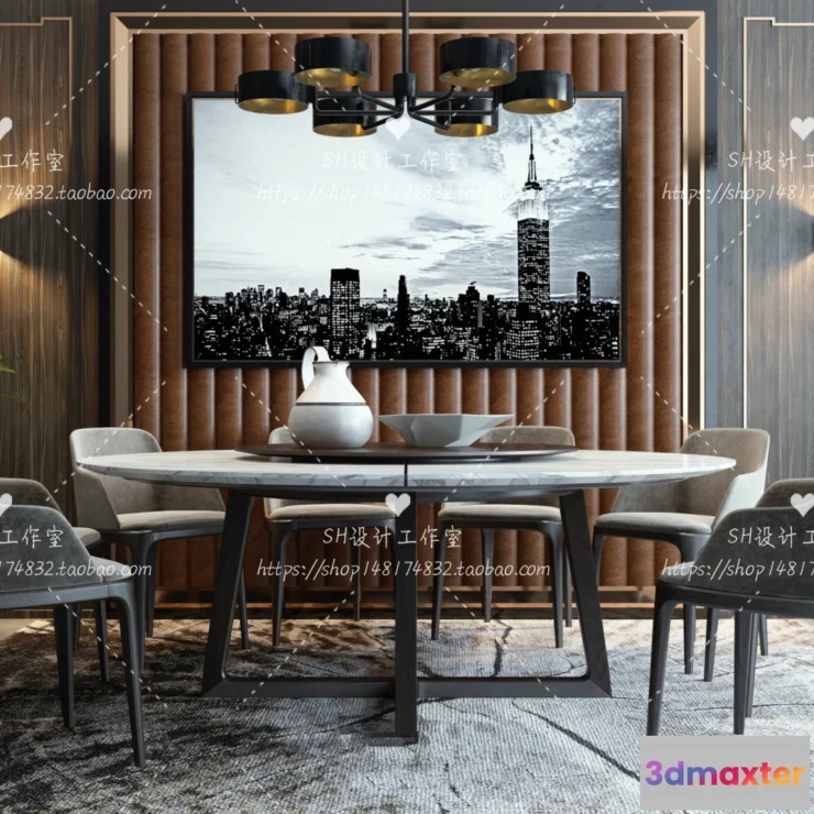 1127878 - Table And Chairs - 3D Models - 1074