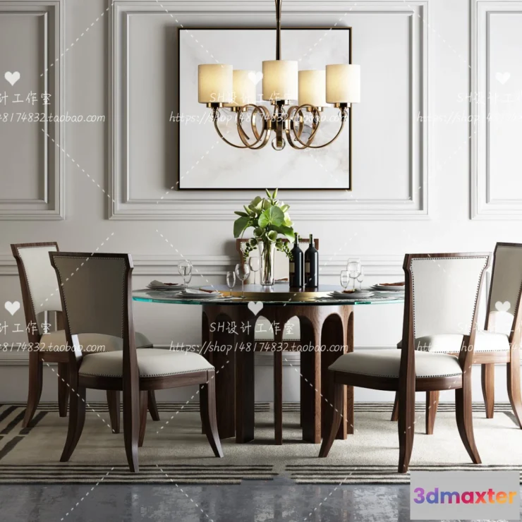 1127880 - Table And Chairs - 3D Models - 1075