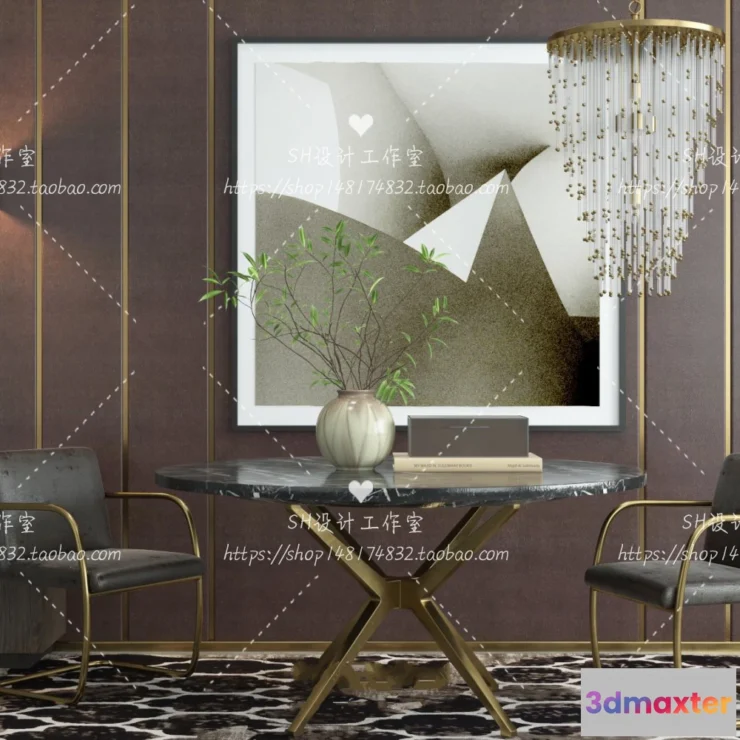 1127882 - Table And Chairs - 3D Models - 1076