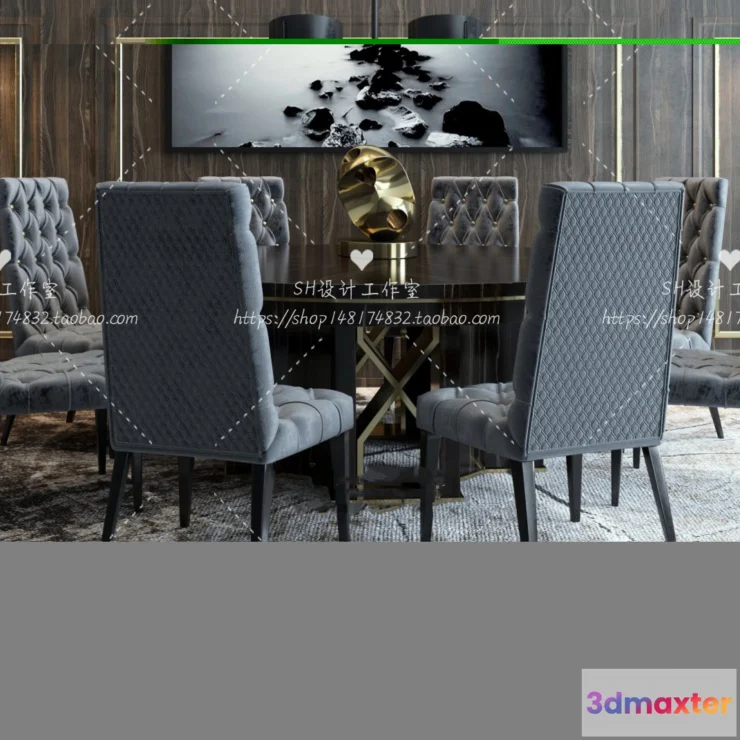 1127892 - Table And Chairs - 3D Models - 1081