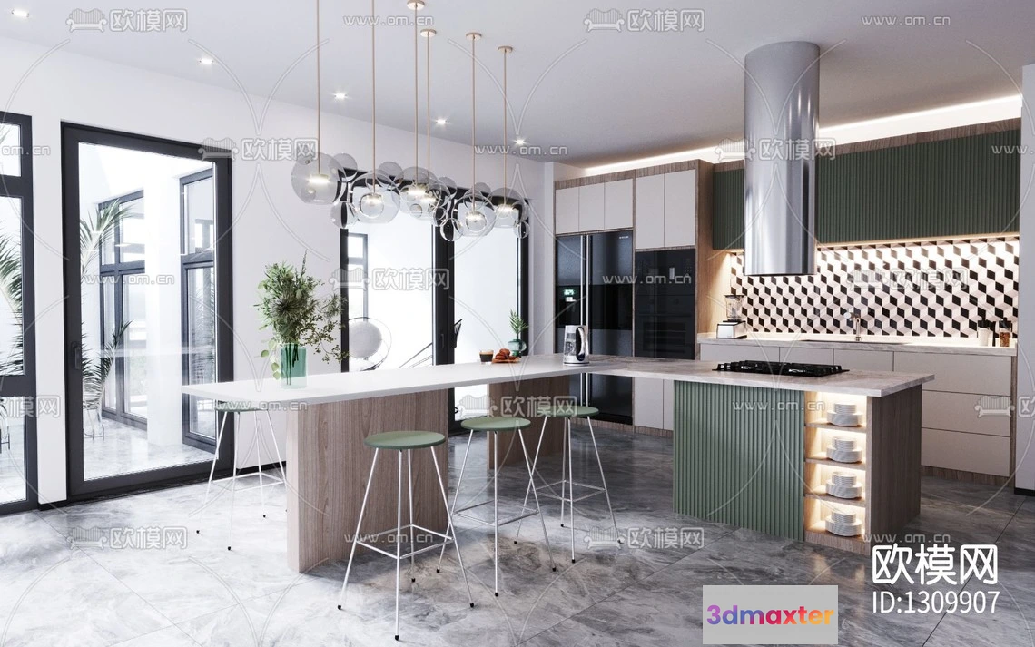 1142750 - Corona Render 3D Scenes - Kitchen - 0014
