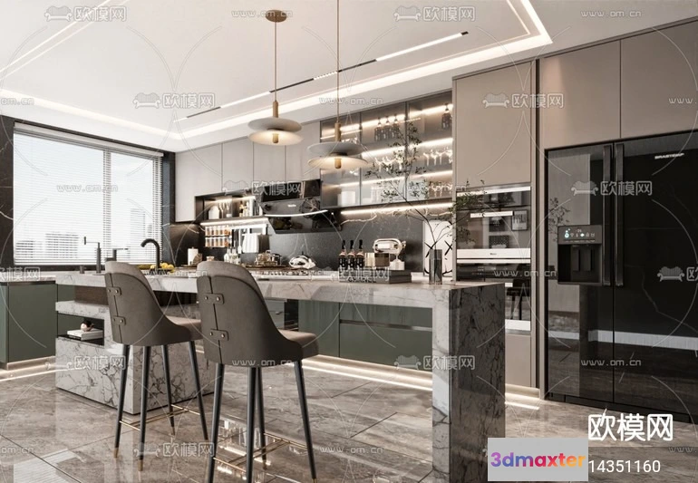 1240678 - KITCHEN SETS - VRAY  CORONA - 3D MODEL - 1463