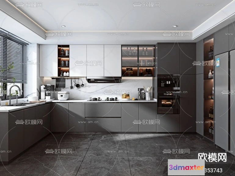 1240682 - KITCHEN SETS - VRAY  CORONA - 3D MODEL - 1465
