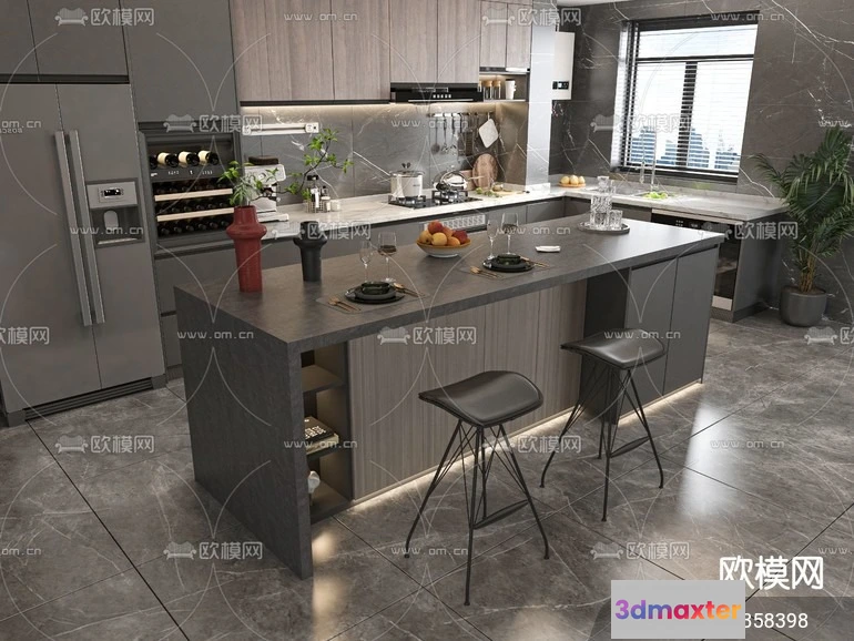 1240714 - KITCHEN SETS - VRAY  CORONA - 3D MODEL - 1481
