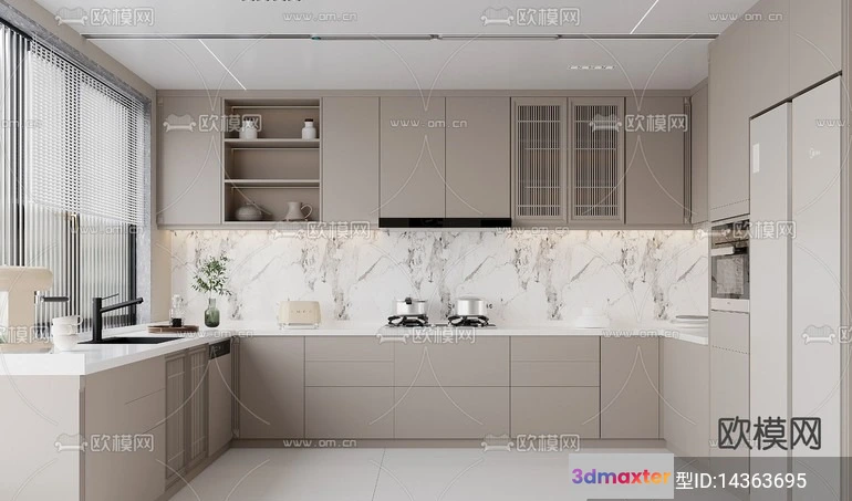 1240734 - KITCHEN SETS - VRAY  CORONA - 3D MODEL - 1491