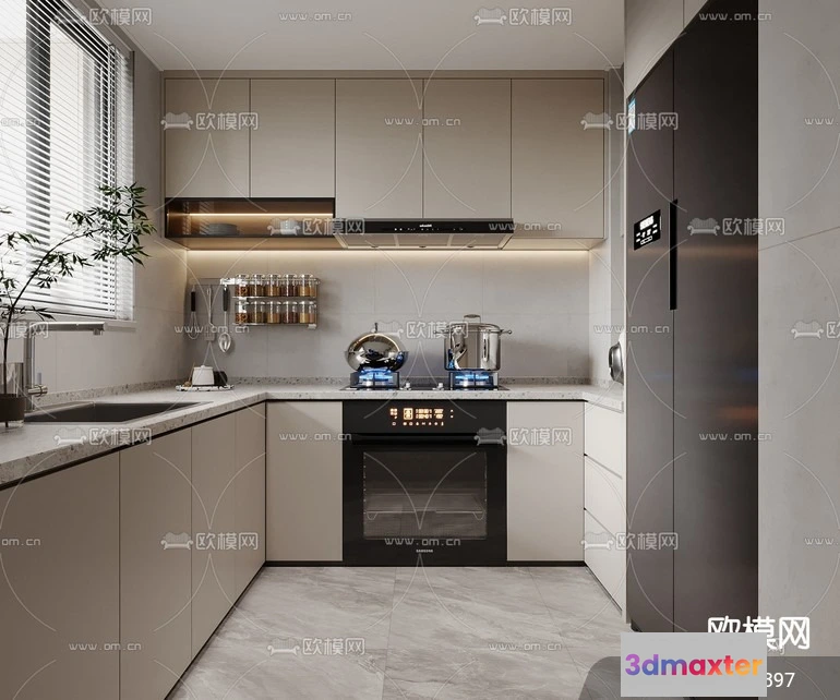 1240736 - KITCHEN SETS - VRAY  CORONA - 3D MODEL - 1492