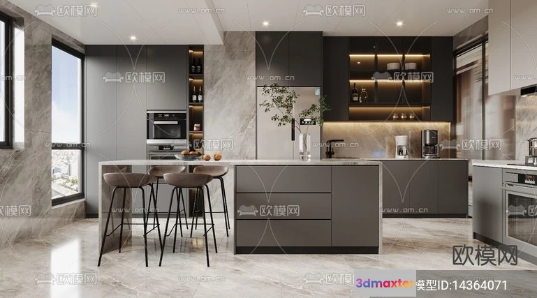 1240742 - KITCHEN SETS - VRAY  CORONA - 3D MODEL - 1495