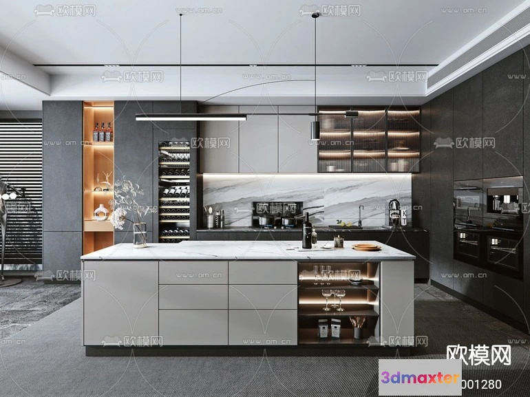 1240828 - KITCHEN SETS - VRAY  CORONA - 3D MODEL - 1538
