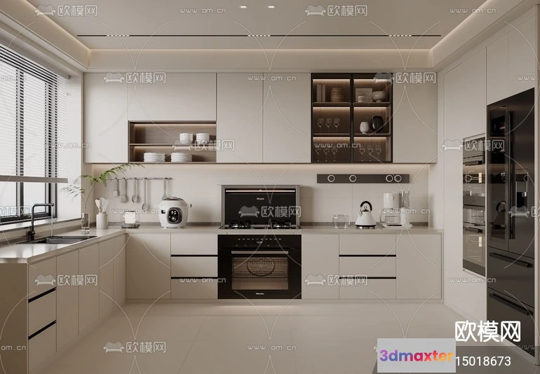 1240884 - KITCHEN SETS - VRAY  CORONA - 3D MODEL - 1566