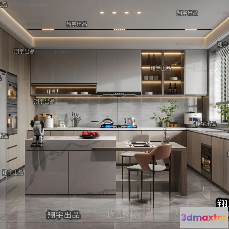1358175 - Kitchen 3D Interior Scene - 3D Models - 068 3D Max