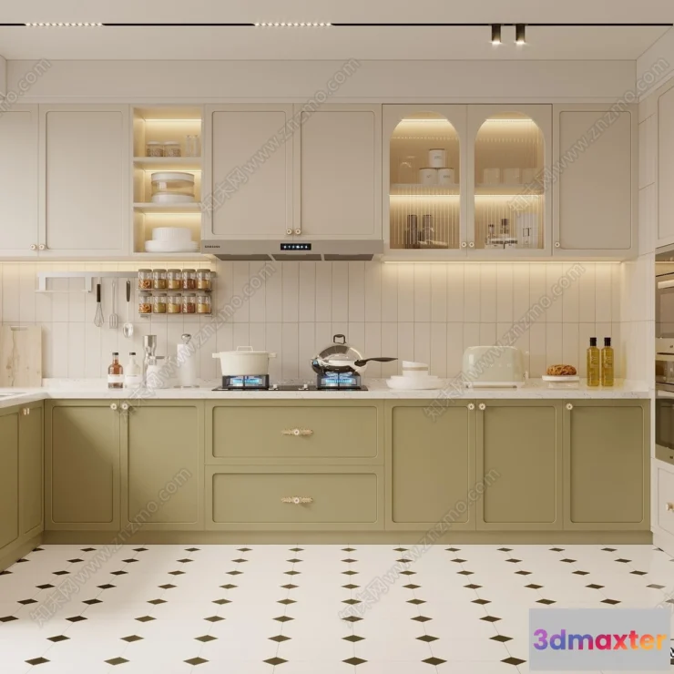 1358260 - Kitchen - 3D Models - 3D Interior Scenes - 164 3D Max